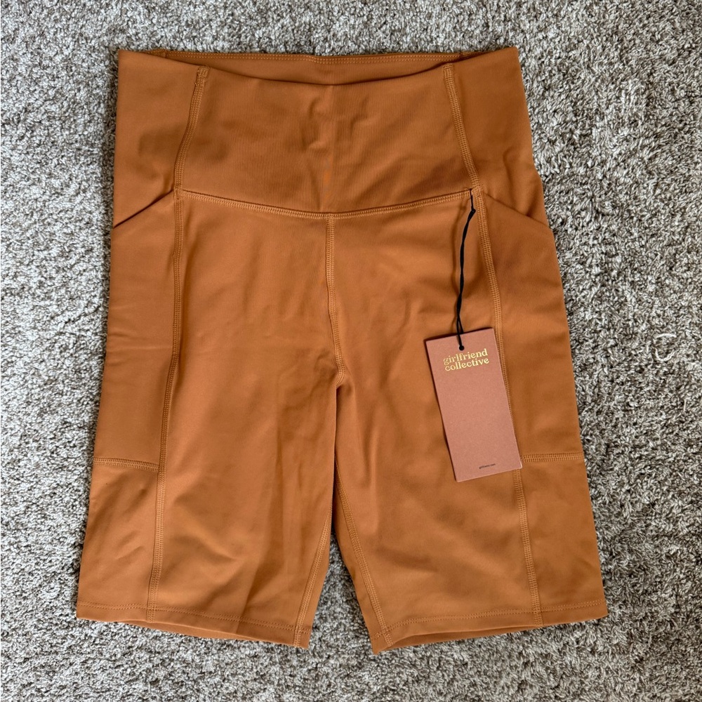 Girlfriend Collective Rust Bike Shorts with Pockets